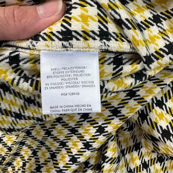 New ModCloth About to Bloom Cropped Pants Yellow Check - Picture 5 of 10